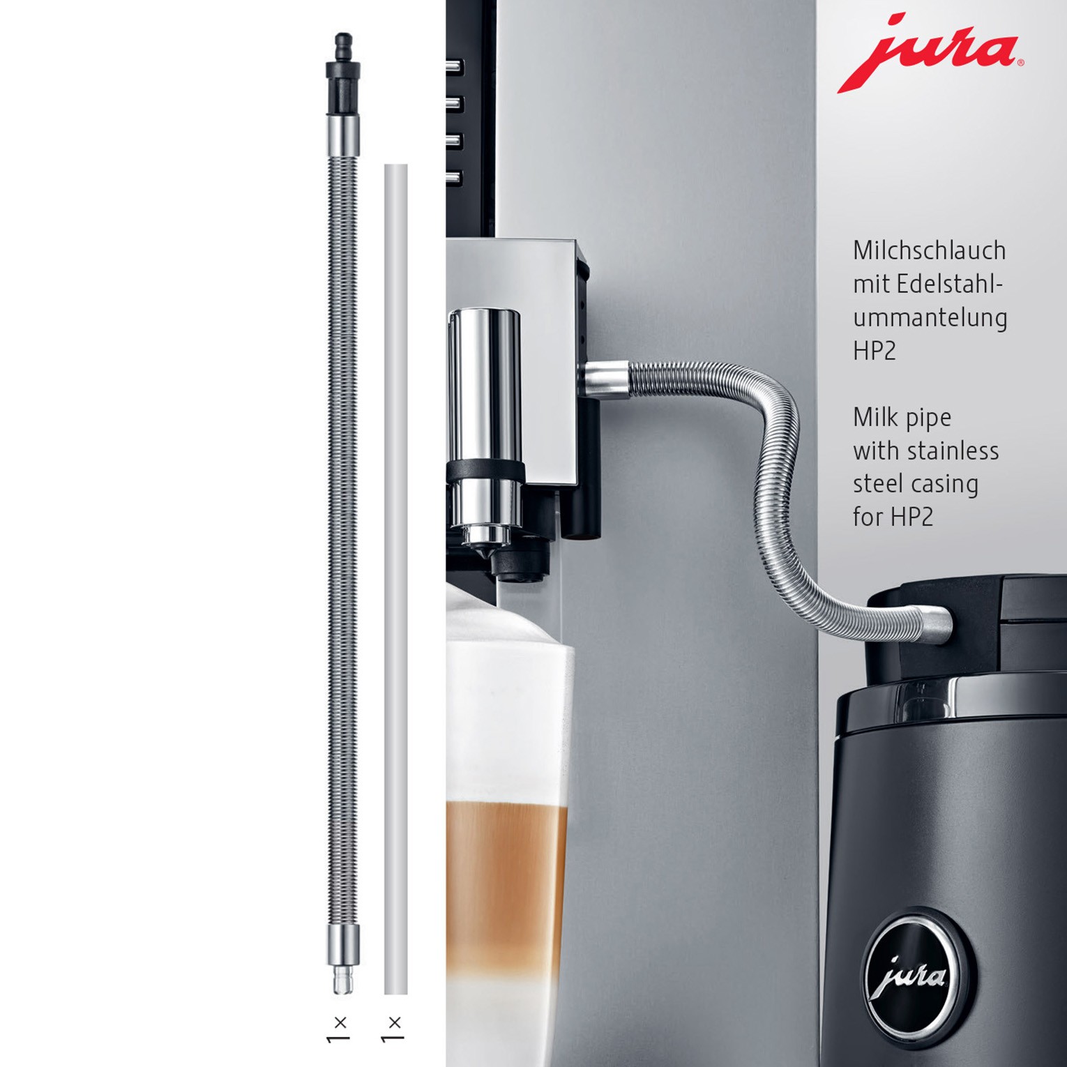Jura Milk Pipe with Stainless Steel Casing Quench Essentials