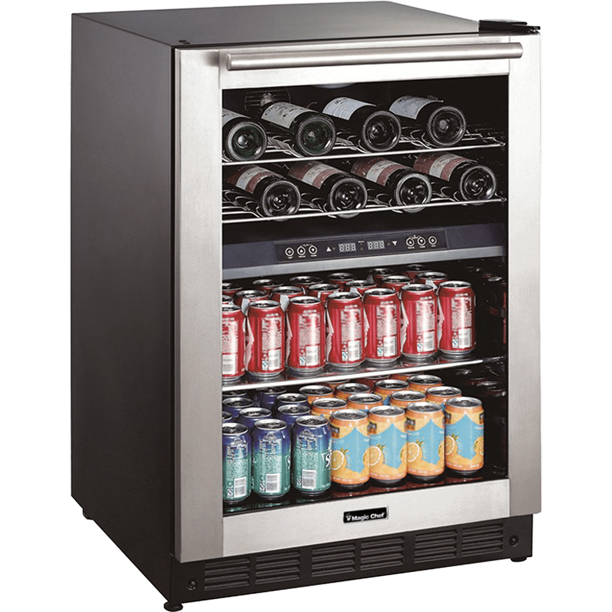 Magic Chef Dual Zone Built-In Wine & Beverage Cooler Model: BTWB530ST1