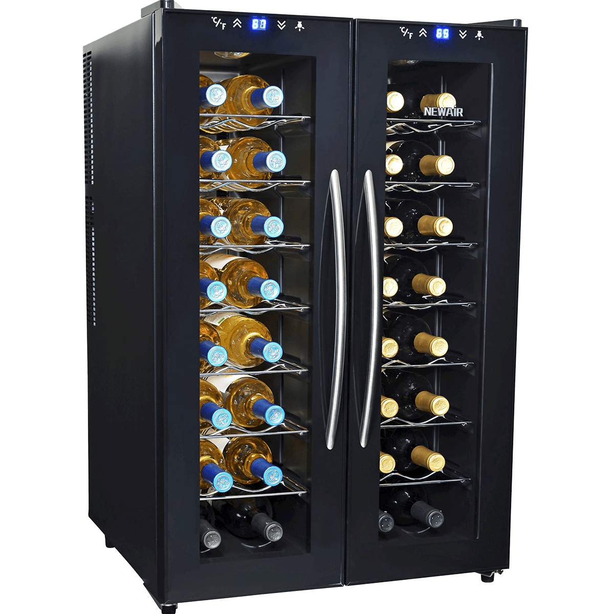 NewAir 32 Bottle Dual Zone Thermoelectric Wine Cooler Quench Essentials