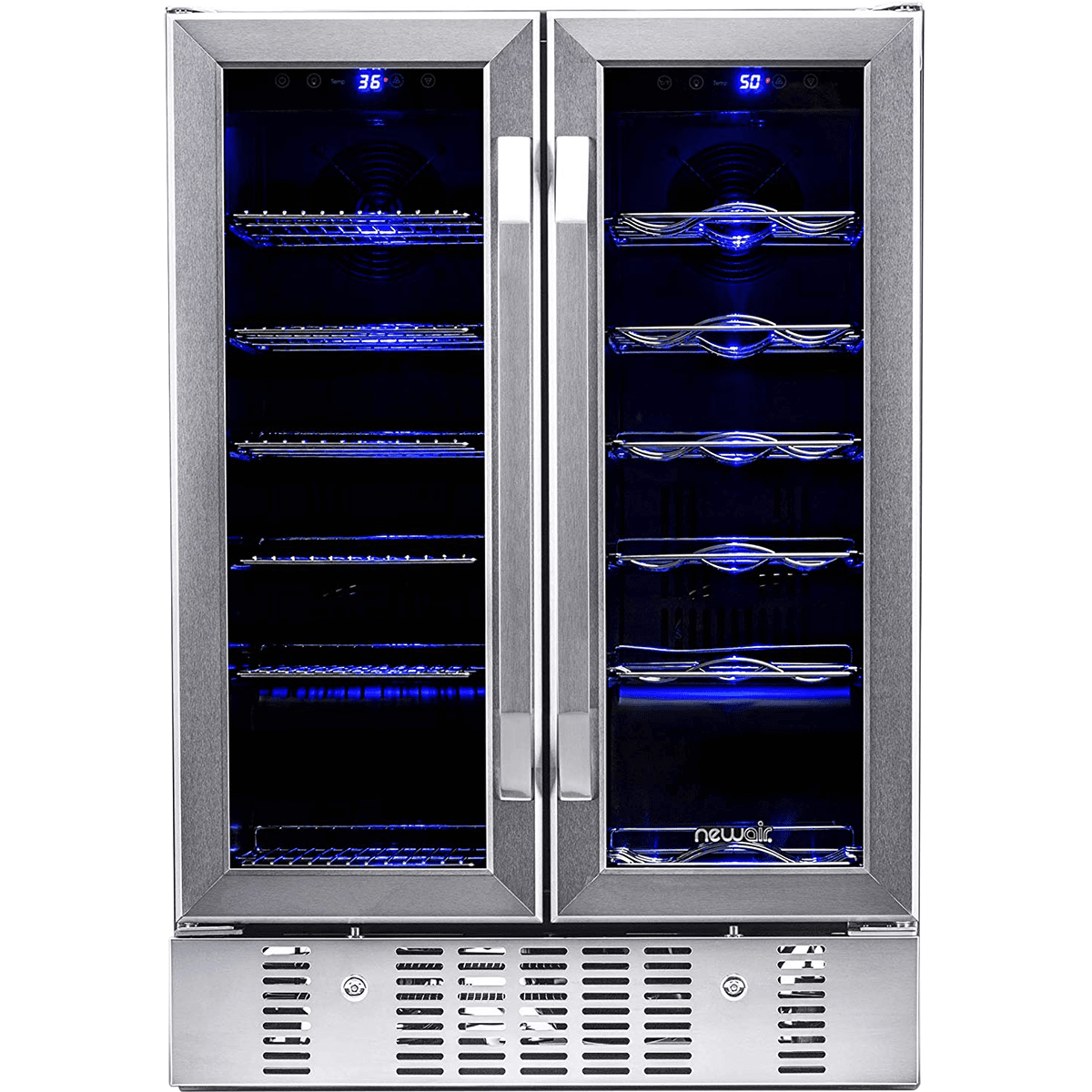 NewAir Dual Zone 18 Bottle & 58 Can Wine And Beverage Cooler