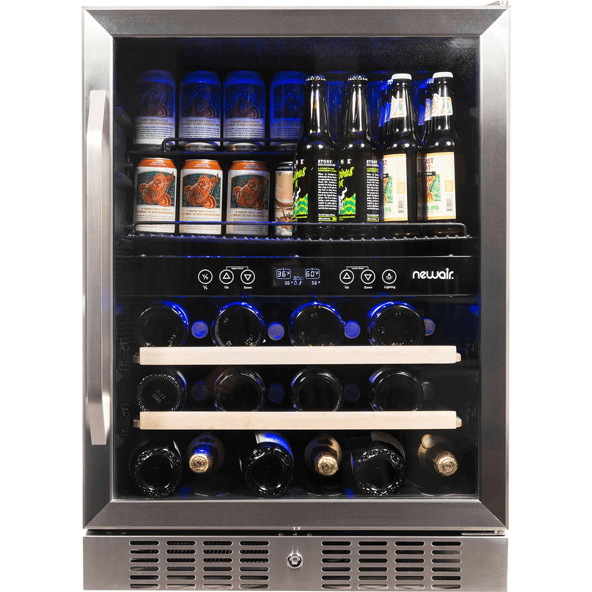 NewAir 24-in Dual Zone 20 Bottle & 70 Can Wine and Beverage Cooler