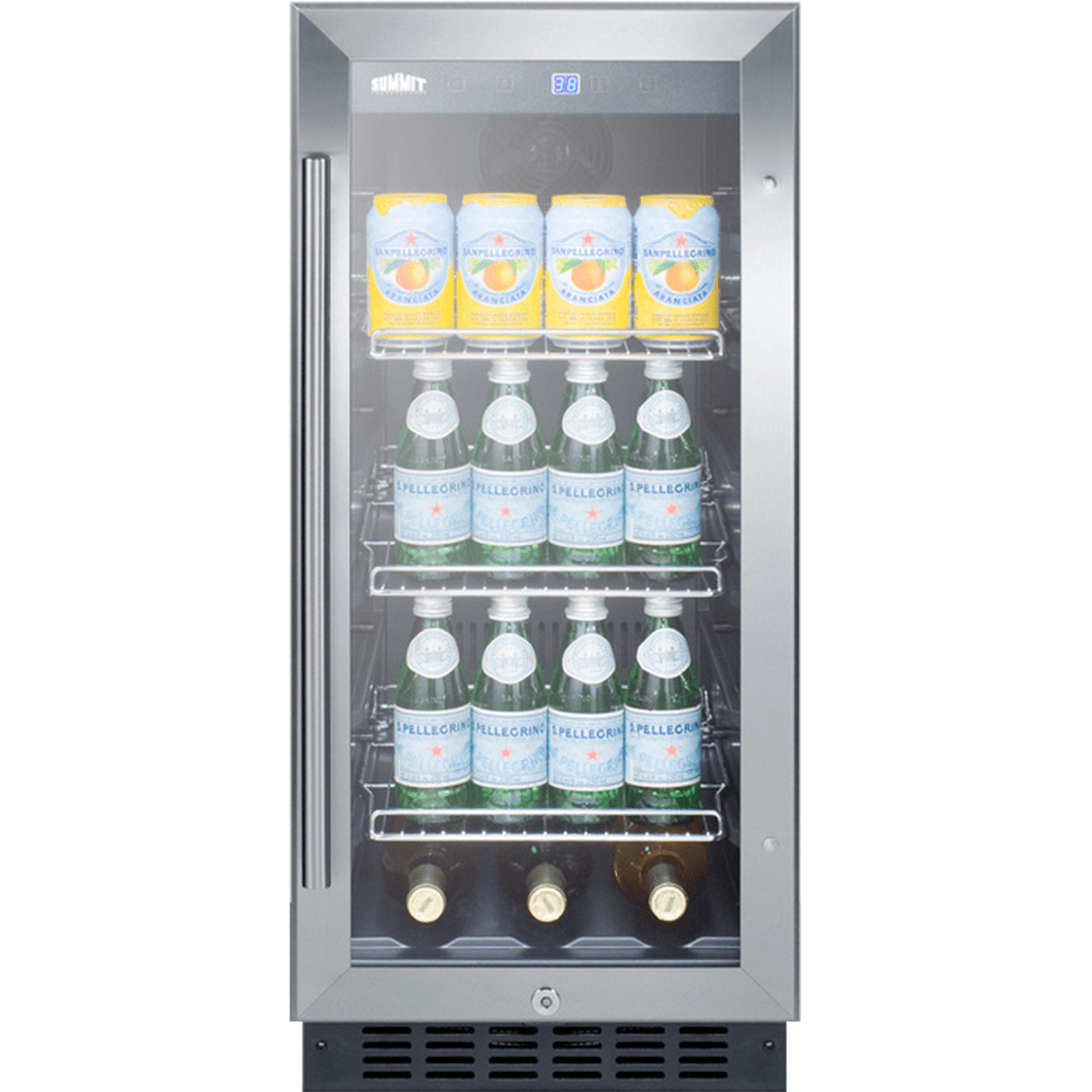 SUMMIT 60 Can Built-In Glass Door Beverage Cooler (SCR1536BG)